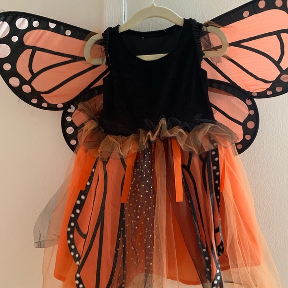 New Pottery Barn Kids MONARCH BUTTERFLY Tutu Costume Dress Girls Kids 7-8
